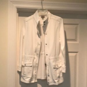 J.Jill white jacket w/pockets